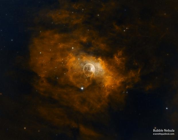 A deep-sky capture processed from multi-hour backyard integrations